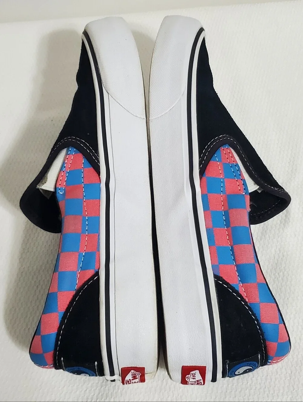 Vans x T&C Surf Designs Capsule Collection Pink Blue Checkerboard Mens 7